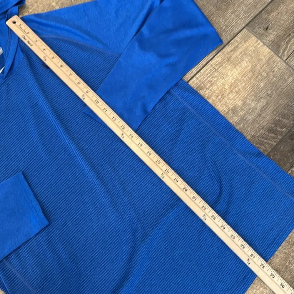 Nike Men's Dri-Fit Touch Hooded Long Sleeve Royal Blue Shirt Size L